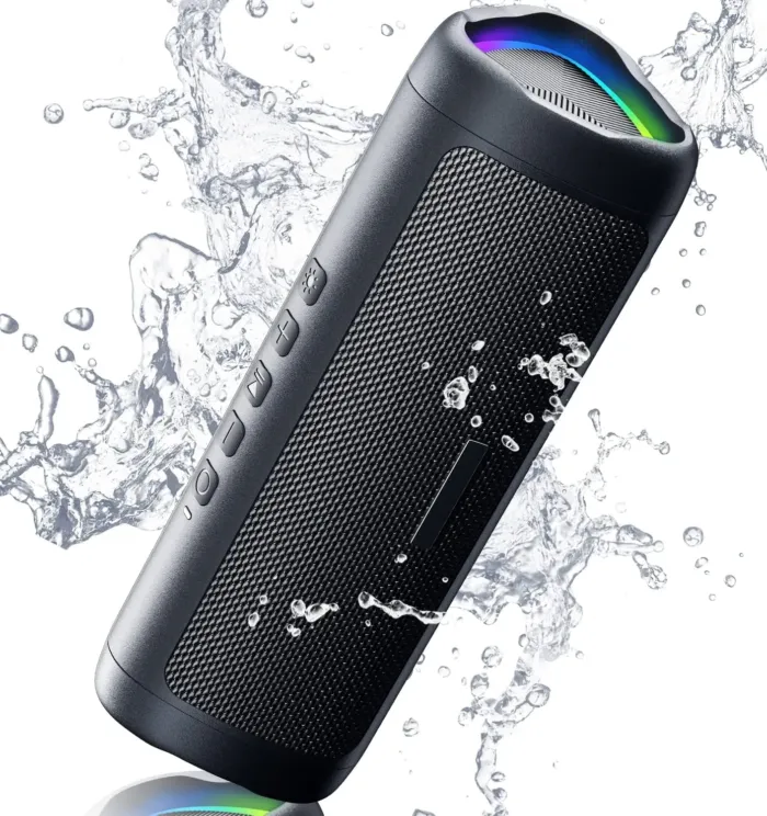 Bluetooth Speaker with HD Sound, Portable Wireless, IPX5 Waterproof, Up to 20H Playtime, TWS Pairing, BT5.3, for Home/Party/Outdoor/Beach, Electronic Gadgets, Birthday Gift (Black) - Image 2