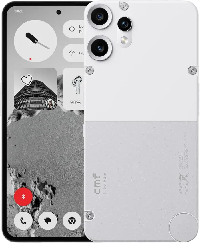 CMF Phone 2 Pro Smartphone, Android Cell Phones with MTK 7300 Pro,4 Camera System, 50 MP Camera, 6,67" Flexible AMOLED Display, 5000mAh, 33 W Fast Charge, NFC, Nothing OS 3, 8+256GB - White - Image 2