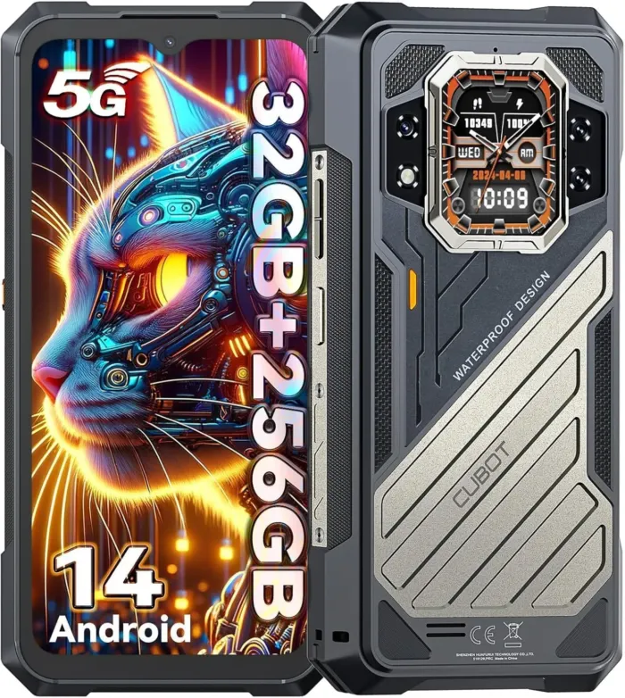 CUBOT King Kong X Rugged Smartphone 5G - 32GB+256GB Cell Phone, 10200mAh(33W) Battery, 6.58" FHD+1.85" Dual Display Rugged Phone Unlocked, 100MP Camera, 5G Dual SIM Android 14 Phones, NFC/GPS/OTG - Image 2