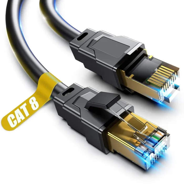 Cat 8 Ethernet Cable, 1.5Ft 3Ft 6Ft 10Ft 15Ft 20Ft 30Ft 40Ft 50Ft 60Ft 100Ft Heavy Duty High Speed Internet Network Cable, Professional LAN Cable Shielded in Wall, Indoor&Outdoor - Image 2