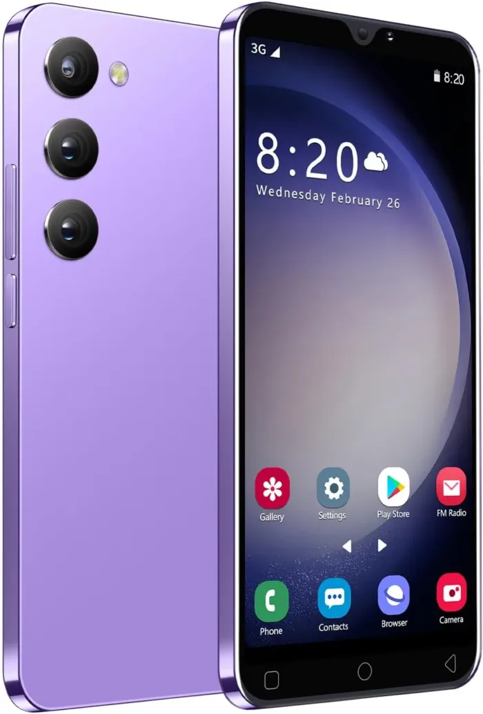 Cheap Mobile Phones, 5.0 Inch, Android 9.0, Dual SIM Dual Camera, Quad Core, 16GB ROM【Expandable up to 128GB】, Support WiFi/Bluetooth/FM, Face Unlocked Phones (Purple)