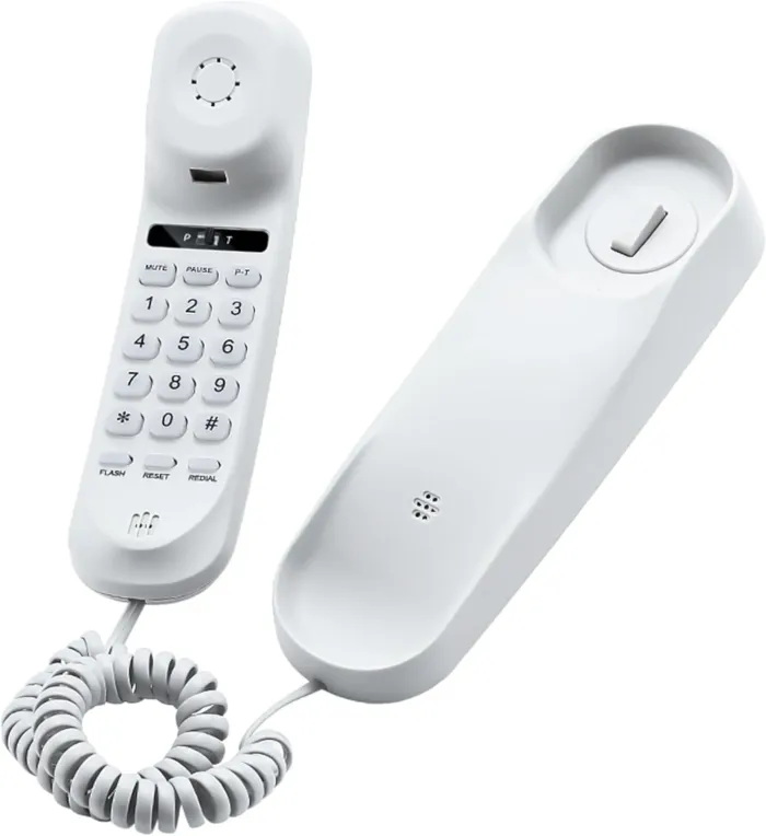 Corded Phone for Home, Durable landline Phone with Large Buttons for Seniors, Versatile Mini Phone for The Home, Office, and More(White) - Image 2