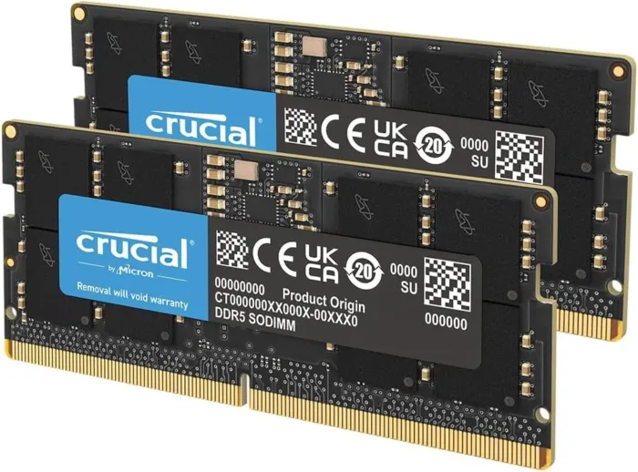 Crucial 128GB Kit (2X64GB) DDR5 RAM 5600MHz (or 5200MHz or 4800MHz) Laptop Memory Kit, SODIMM 262-Pin, Compatible with Latest Intel Core Ultra and AMD Ryzen 8000 & Above – CT2K64G56C46S5 - Image 2