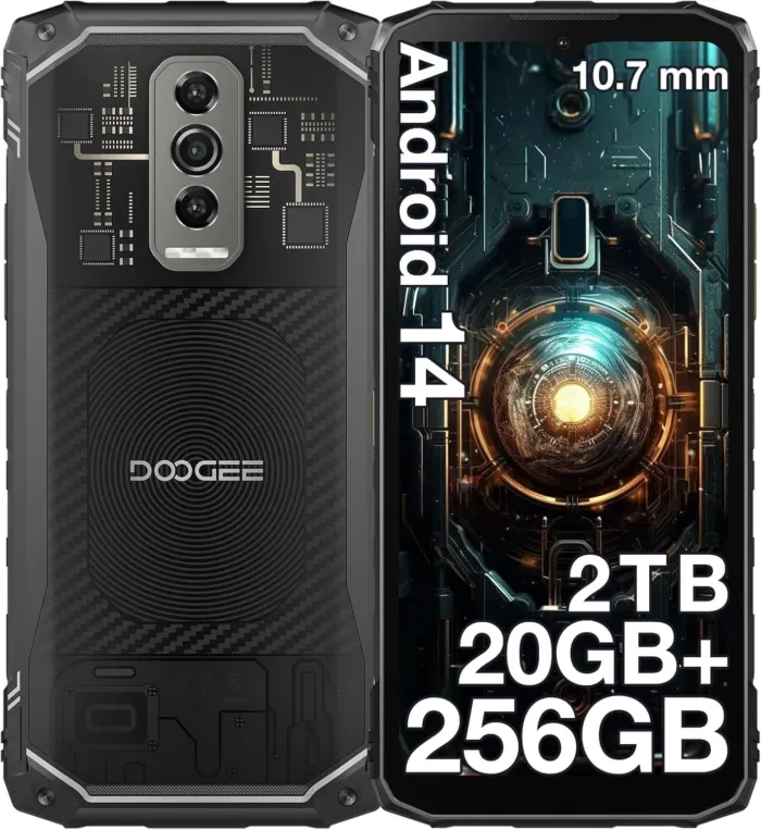DOOGEE Blade 10 Ultra (2025) Rugged Smartphone, 20GB RAM+256GB ROM Rugged Phone Unlocked Android 14,6.56''90Hz Display,50MP Camera, IP68/IP69K Waterproof Phones, Face ID/NFC/GPS/OTG - Image 2