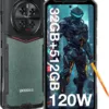 DOOGEE DK10 Rugged Smartphone 5G,32GB+512GB,120W Fast Charging,6.67”120Hz 2.5K AMOLED Display Rugged Phone,50MP+64MP+50MP,Octa Core Waterproof Phone,Fingerprint,NFC/OTG