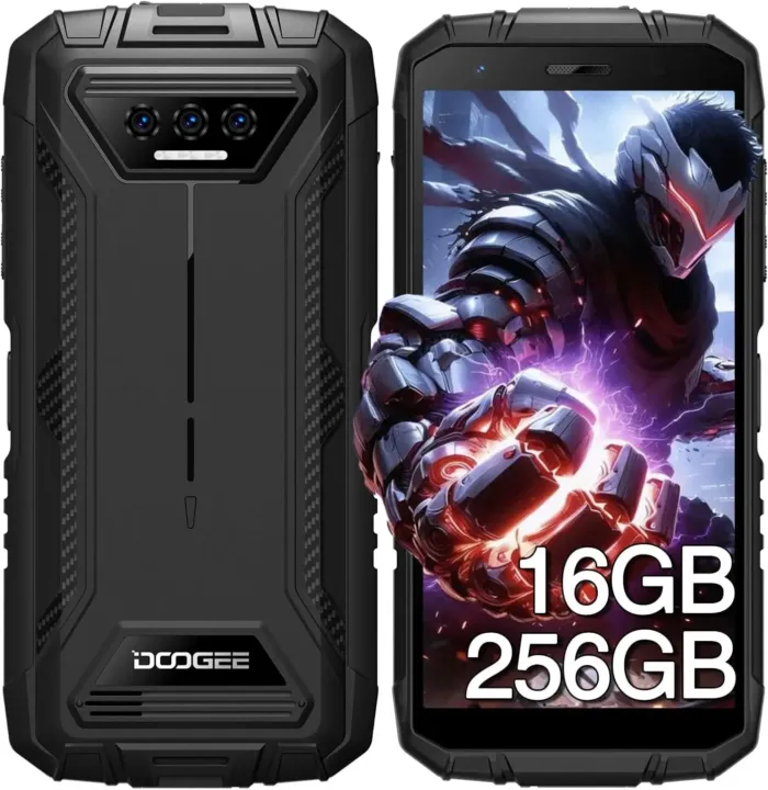 DOOGEE S41 MAX Rugged Smartphone Unlocked 2024,16GB+256GB/1TB Android 14 Rugged Phone,6300mAh Rugged Cell Phone,5.5" HD+ Rugged Mobile Phone,IP68 Waterproof Cell Phone,Dual 4G SIM/Face ID/OTG/NFC/GPS - Image 2