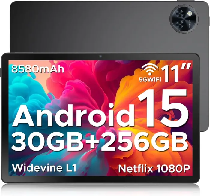 DOOGEE U11 Pro Android 15 Tablet, 11 inch Tablet,30GB+256GB/2TB TF Octa-Core,90Hz Display, 8580mAh, Netflix 1080P, Bluetooth 5.0+5G WiFi,Widevine L1,13MP+5MP, Face ID/OTG - Image 2