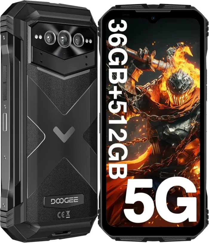 DOOGEE V MAX Plus Rugged Smartphone 5G,22000mAh 36GB+512GB Android 14 Rugged Phone,200MP+32MP+20MP Night Vision Rugged Cell Phone,6.58" FHD+120Hz IPS Screen,IP68/IP69K Waterproof Phone,NFC/OTG - Image 2