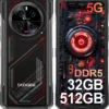 DOOGEE V40 Rugged Smartphone 5G,32GB+512GB/2TB Android 14 Rugged Phone,4nm D7300,6.78" FHD+120Hz Rugged Unlocked Cell Phone,108MP+20MP Night Vision,8680mAh,3 Card Slots/Dual Unlock/NFC/Wi-Fi6E/IP69K