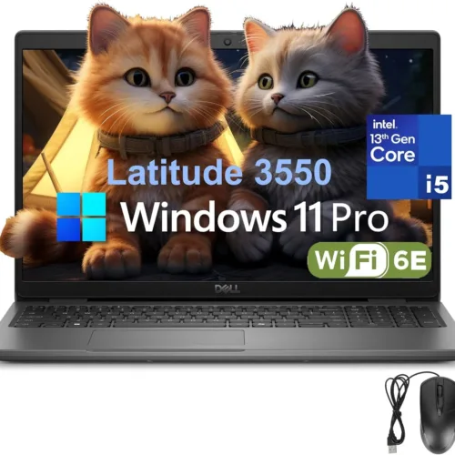 Dell Latitude 3550 Laptop Computer for Business Work, Intel 10-Core i5-1335U (Beat i7-1255U), 16GB DDR5 RAM, 512GB PCIe SSD, 15.6″ FHD, WiFi 6E, Bluetooth 5.3, FHD Camera, USB4 Type-C, Windows 11 Pro