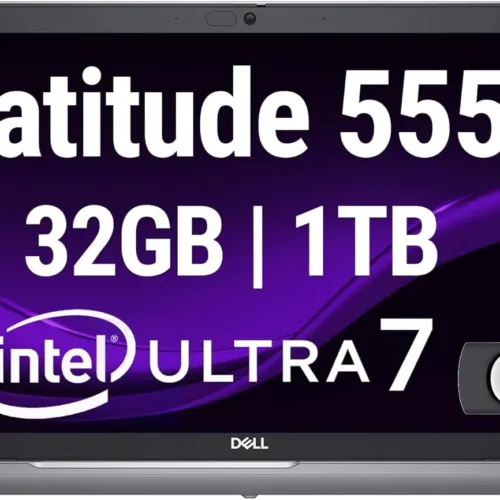 Dell Latitude 5550 Business Notebook 15.6″ FHD Intel Ultra 7-155U (Beats i7-1355U), 32GB DDR5 RAM, 1TB NVMe, Wi-Fi 6E, BT, Backlit Keyboard, HD Webcam, RJ-45, Win 11 Pro