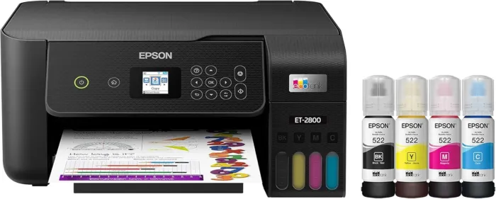 Epson EcoTank ET-2800 Wireless Color All-in-One Cartridge-Free Supertank Printer with Scan and Copy â€“ The Ideal Basic Home Printer - Black, Medium - Image 2