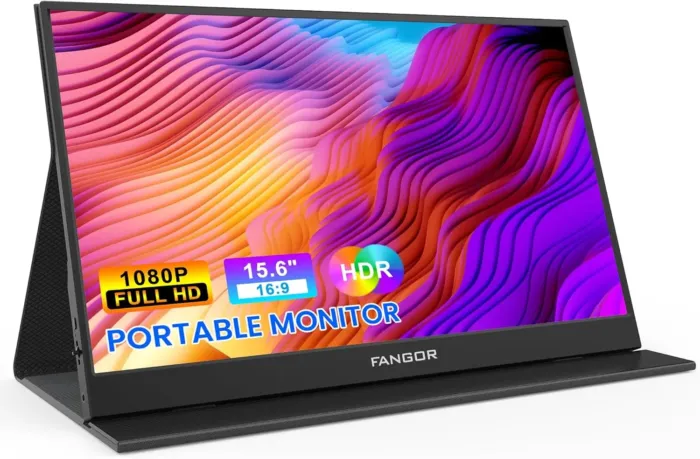FANGOR Portable Monitor, 15.6" FHD 1080P Travel Monitor for Laptop, Ultra-Slim HDR IPS Computer Gaming Display, USB-C HDMI Screen Extender with Smart Cover for Laptop PC Phone Mac Xbox PS4/5 Switch - Image 2