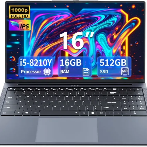 Gaming Laptop i5, 16 inch Laptop Up to 3.60 GHz, Business Notebook Computer for 16GB RAM 512GB SSD, Full HD 1920X1200 Display Backlit Keyboard 180 Angle Opening for Business Work laptops WIFI 5 HDMI