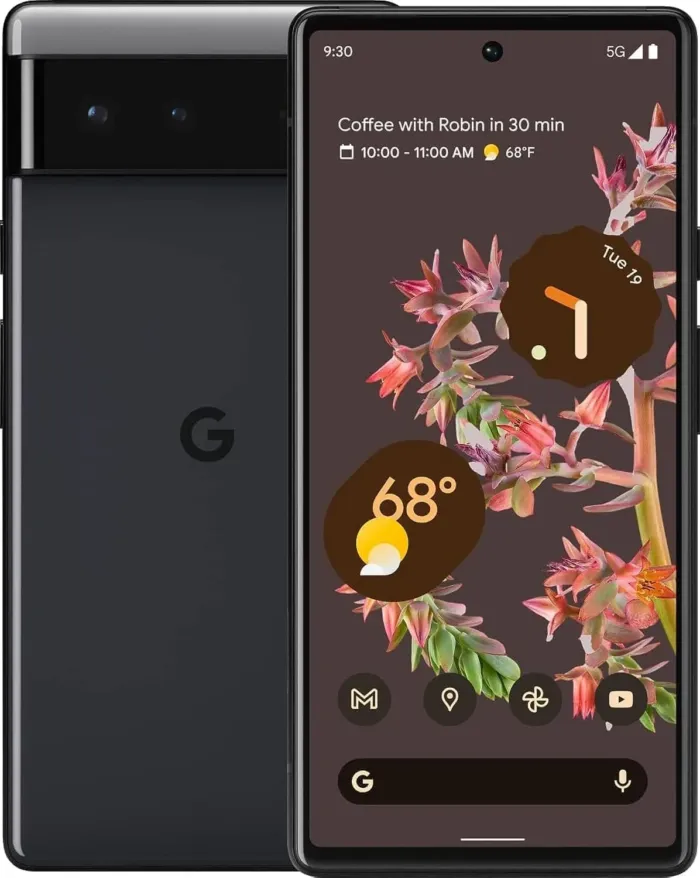 Google Pixel 6 – 5G Android Phone - Unlocked Smartphone with Wide and Ultrawide Lens - 256GB - Stormy Black - Image 2