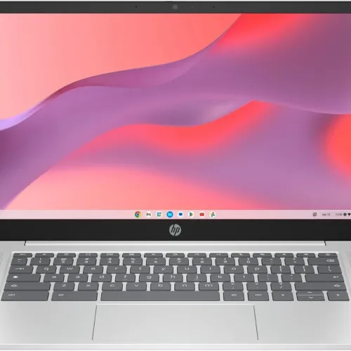 HP 14 inch Chromebook, Intel N200 Processor, 4GB RAM, 128GB SSD, Glacier Silver