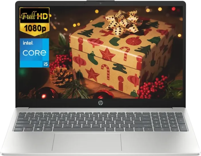 HP 15.6" FHD Business Laptop, 12th Generation 10-Core Intel Core i5-1235U Processor, 8GB RAM, 512GB SSD, Intel Iris Xe Graphics, Wi-Fi 6, Bluetooth 5.3, Natural Silver, Windows 11 Home, EAT Mouse pad - Image 2