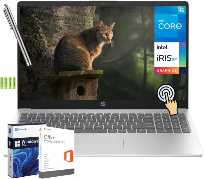 HP 15.6" LED Touchscreen Business Laptop, 12th Gen Intel 10-Core i5-1235U (Up to 4.4 GHz), 64GB RAM, 1TB PCIe SSD, Free Microsoft Office, Numeric Keypad, Wi-Fi 6E, Windows 11 Pro, Stylus Pen+Battery - Image 2