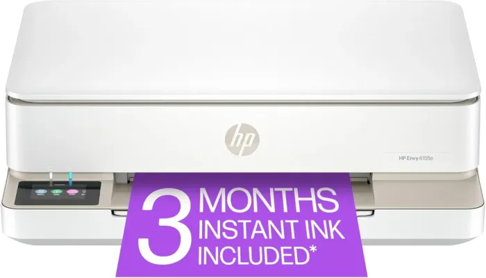 HP Envy 6155e Wireless All-in-One Color Inkjet Printer, Print, scan, Copy, Duplex Printing Best-for-Home, 3 months of Instant Ink included (714L5A) - Image 2