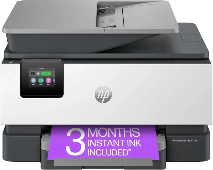 HP OfficeJet Pro 9125e All-in-One Printer, Color, Printer-for-Small Medium Business, Print, Copy, scan, fax,Touchscreen; Smart Advance Scan, 3 month Instant Ink trial included - Image 2