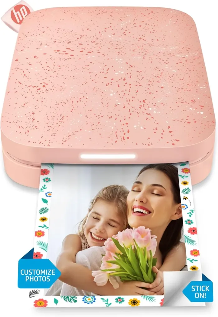 HP Sprocket 2x3" Instant Smartphone Photo Printer - Portable Color Wireless Mobile Printer - Zink Sticky-Back Photos - Print from Compatible iOS & Android Devices with Bluetooth w/Fun App - Pink - Image 2