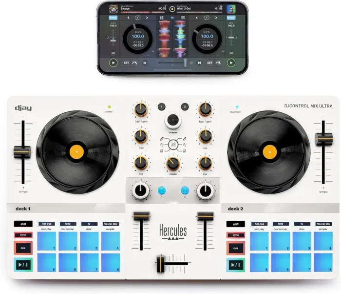 Hercules DJControl Mix Ultra – Mobile DJ Controller for Smartphones (iOS/Android) - Image 2