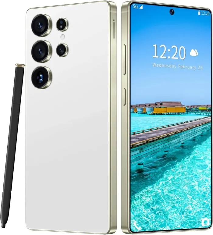 I25 Ultra Unlocked Phone,Built in Pen The Phone,Battery 7000mAh 12+512GB 6.99" HD Screen Android 14 Smartphone,Face ID/5G/Fingerprint Lock/Dual SIM/GPS (White) - Image 2