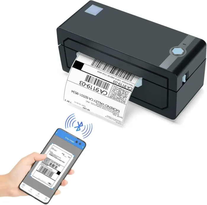 JADENS Bluetooth Thermal Shipping Label Printer – Wireless 4x6 Shipping Label Printer, Compatible with Android&iPhone and Windows, Widely Used for Ebay, Amazon, Shopify, Etsy, USPS - Image 2
