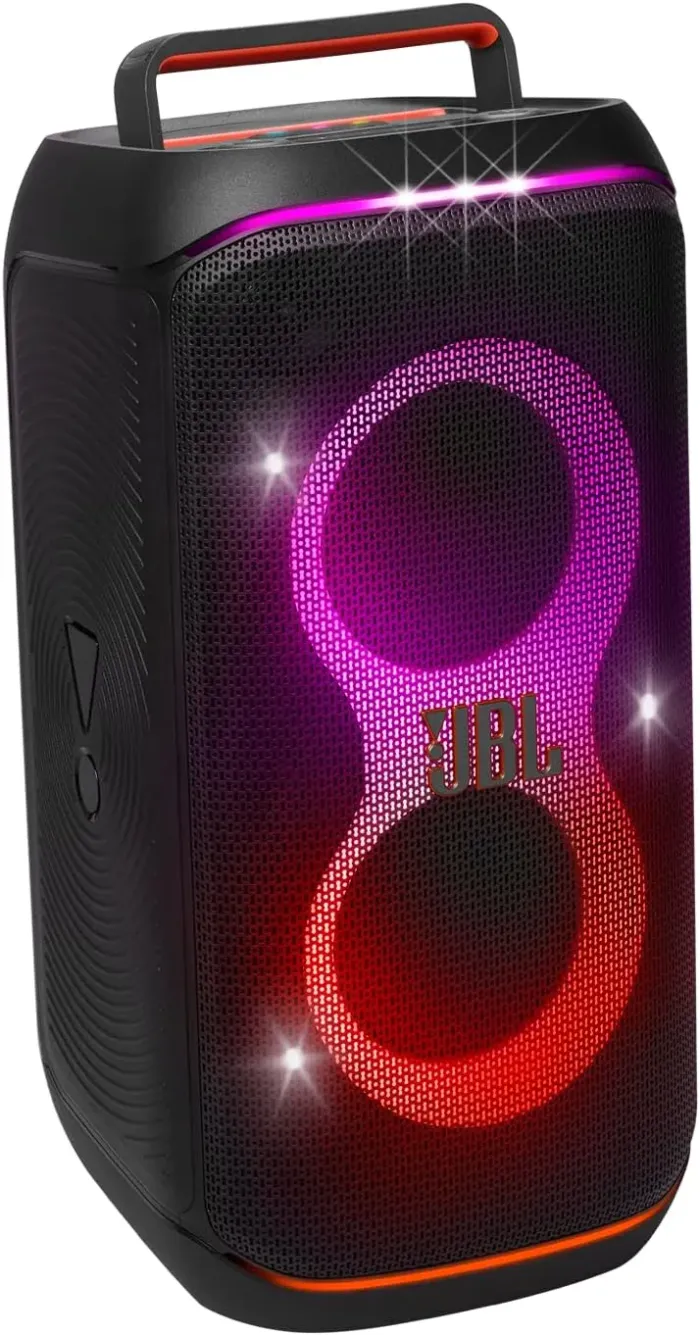 JBL PartyBox Club 120 - Portable Party Speaker with Foldable Handle, Powerful JBL Pro Sound, Futuristic lightshow, Up to 12 Hours of Play time, Splash Proof, Dual Mic & Guitar Inputs (Black) - Image 2