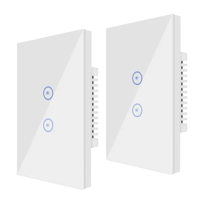 Jinvoo WiFi Smart Wall Touch Light Switch, Smart Phone Remote Control, Compatible with iOS and Android, with Alexa Echo and Home Assistant (2gang) - Image 2
