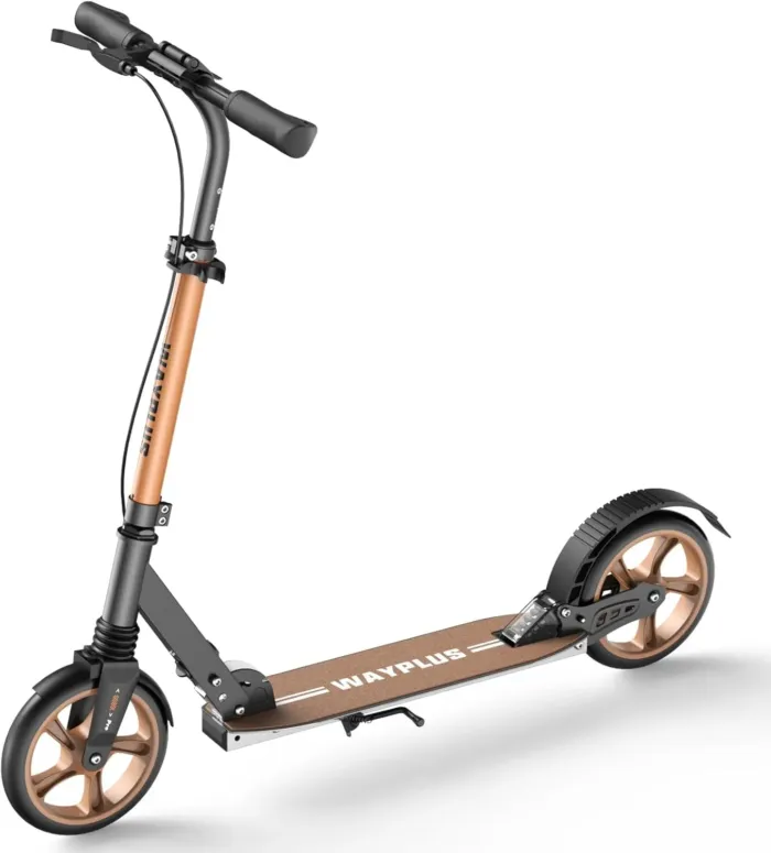 Kick Scooter for Ages 6+,Kid, Teens & Adults. Max Load 240 LBS. Foldable, Lightweight, 8IN Big Wheels for Kids, Teen and Adults, 4 Adjustable Levels. Bearing ABEC9 - Image 2