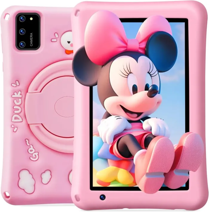 Kids Tablet 7 inch, Android 13, 8GB+64GB, Octa-Core Tablets, 5800mAh, Pre-Installed Kids Software, Parental Controls, with Drop Protection Case, WiFi Tablet, Dual Cameras (Pink) - Image 2