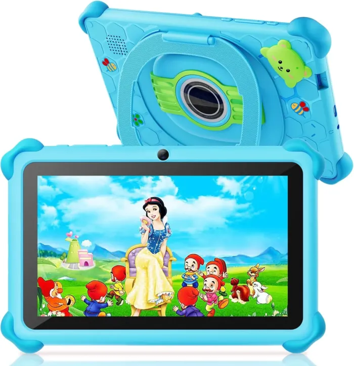 Kids Tablet, 7 inch Tablet for Kids, 32GB Toddler Tablets with Case Included, Parental Control, Dual Camera, GMS, WiFi (Blue) - Image 2