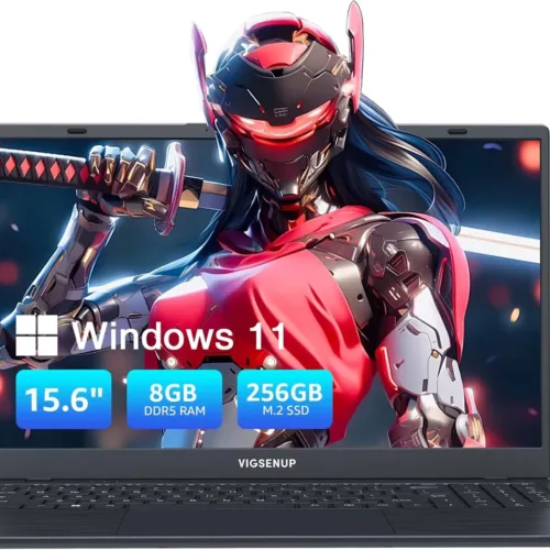 Laptop, 15.6 Inch Laptop Computer with FHD IPS 1920×1080 Display, 8GB RAM 256GB SSD, N5095 Quad Core Processor,38WH Battery, WiFi, USB3.2, Webcam, Poratable Student and Business Laptops