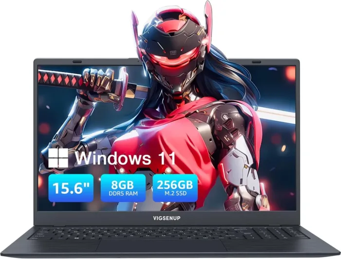 Laptop, 15.6 Inch Laptop Computer with FHD IPS 1920x1080 Display, 8GB RAM 256GB SSD, N5095 Quad Core Processor,38WH Battery, WiFi, USB3.2, Webcam, Poratable Student and Business Laptops