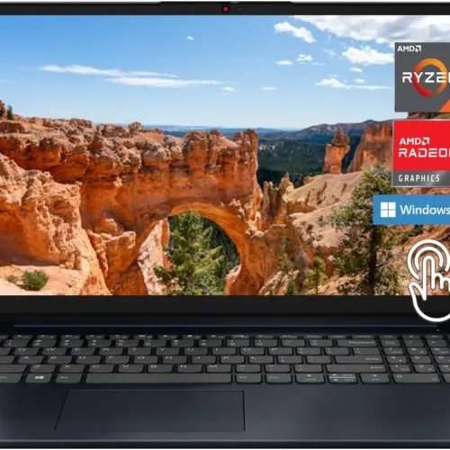 Lenovo Ideapad 1 Laptop, 15.6″ FHD (1920×1080) IPS 300nits Anti-Glare Display, Touch, Ryzen 5 7520U, 8GB RAM, 256GB Storage, AMD Radeon Graphics, HDMI, Windows 11, HDMI, Abyss Blue