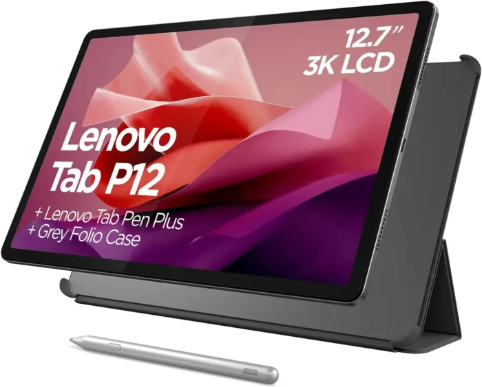 Lenovo Tab P12-2024 - Expansive Touchscreen Tablet - 12.7" 3K Display - 13MP Camera - 8GB Memory - 128GB UFS Storage - Android 13 - Dolby Atmos - Quad JBL Speakers - Pen and Folio Case Included - Image 2