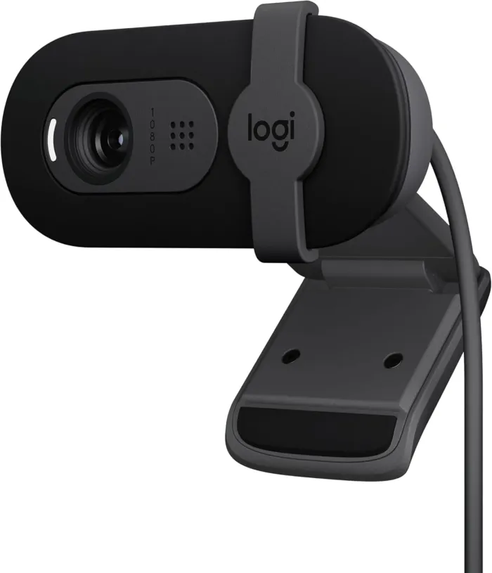 Logitech Brio 101 Full HD 1080p Webcam for Meetings, Streaming, Desktop, Laptop, PC - Built-in Mic, Shutter, USB-A, Teams, Zoom - Black - Image 2