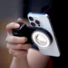 Magnetic Selfie Ring Light, Rechargeable LED Fill Light, Snap Grip with Wireless Bluetooth Remote Control for iPhone, Smartphone Camera Handle, Video Photo Shooting Acccessory Compatible with Magsafe
