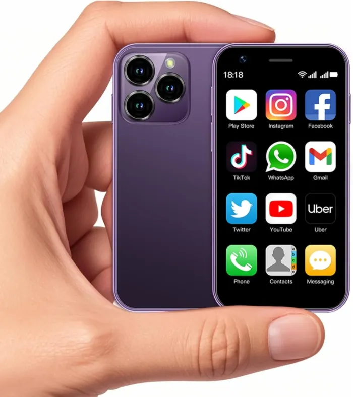 Mini Smartphone XS15,3G 3.0 Inch HD 2GB+16GB Android 8.1 1000mAh Dual Sim Quad Core Mini Phone Child Gift Small Phone Student Pocket Cellphone(Purple) - Image 2