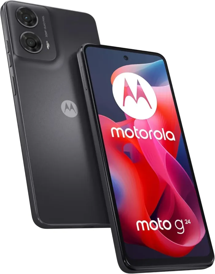 Motorola Moto G24 8GB 128GB 6.56" Extra Bright 90Hz Display, 5000mAh Battery, 50MP Camera, Android 14, Charcoal Gray - Image 2