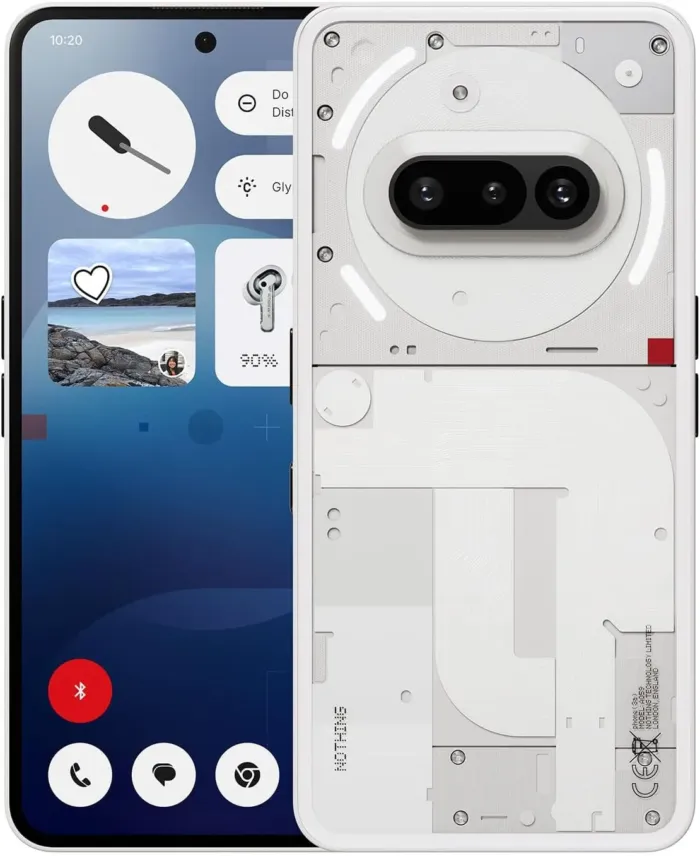 Nothing Phone (3a) Smartphone, 6.77" 120Hz AMOLED Display, 50MP Triple Camera System, Snapdragon 7s Gen3 Processor, Bluetooth 5.4, IP64 Waterproof, 5000mAh,Dual Nano-SIM, Android 15, 8+128GB White - Image 2
