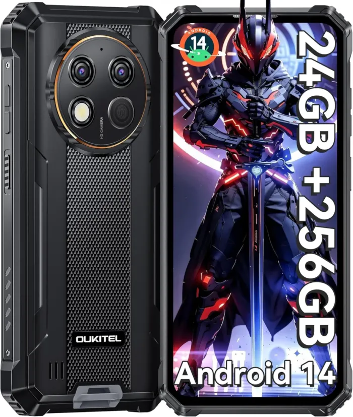 OUKITEL G1 Rugged Smartphone Unlocked - 24+256GB/1TB Android 14 Rugged Cellphones, 6.52”HD Display 10600mAh Battery 48MP Rear Camera IP68/IP69K Waterproof Phone, Dual Sim/NFC/Fingerprint 2025 - Image 2