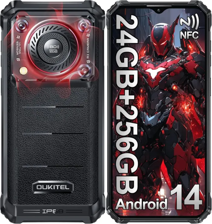 OUKITEL WP36 Pro Rugged Phone Unlocked- 24GB+256GB Cell Phone, 10600mAh Battery, 6.52" Display Smartphone, 13MP Camera, 128dB Loud Speaker, 4G Dual SIM Android 14 Phones, IP68/69K/NFC/OTG/GPS/T-Mobile - Image 2
