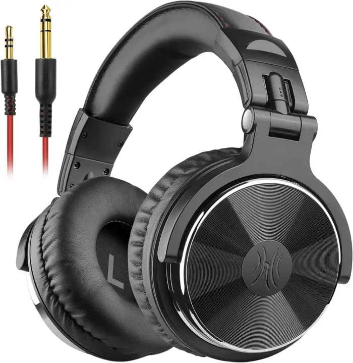 OneOdio Wired Over Ear Headphones Hi-Res Studio Monitor & Mixing DJ Stereo Headsets with 50mm Drivers and 1/4 to 3.5mm Jack for AMP Computer Recording Podcast Keyboard Guitar Laptop - Black - Image 2