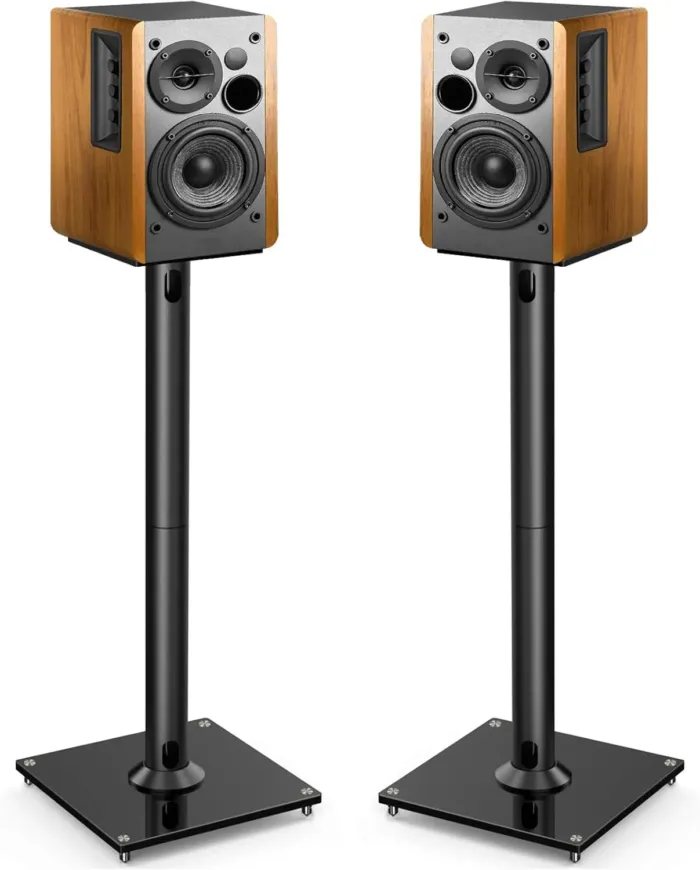 PERLESMITH Universal Floor Speaker Stands 26 Inch for Surround Sound, Klipsch, Sony, Edifier, Yamaha, Polk & Other Bookshelf Speakers Weight up to 22lbs - 1 Pair - Image 2