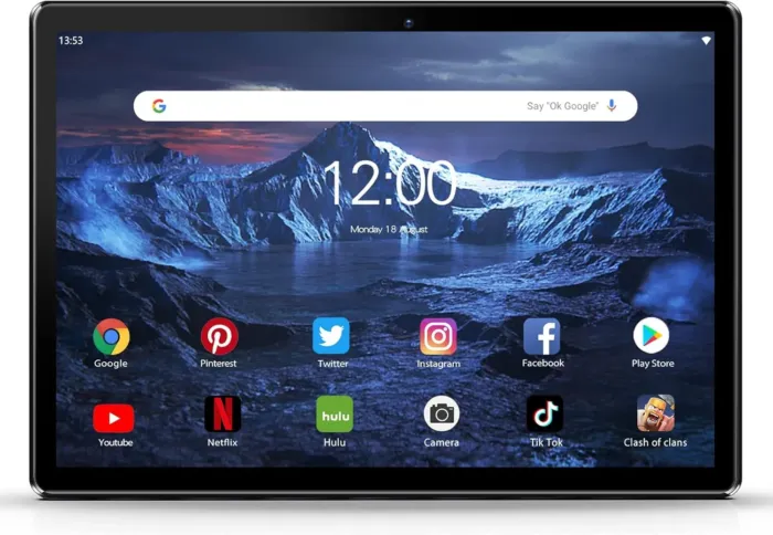 PRITOM 10'' Tablet Android 13 Phone Tablet with SIM Slot, 64GB Quad Core, IPS Touchscreen, 8MP Rear Camera WiFi GPS Bluetooth USB C, Support 3G Phone Call, Black - Image 2