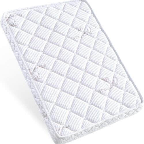 Pack and Play Mattress – 38″ x 26″- Premium Knitted Fabric Playpen Mattresses, Safety Reinforced Play Yard Mattress – Fits for Graco & Baby Trend & Pamo Babe Playard, Firm Support and Comfort Foam