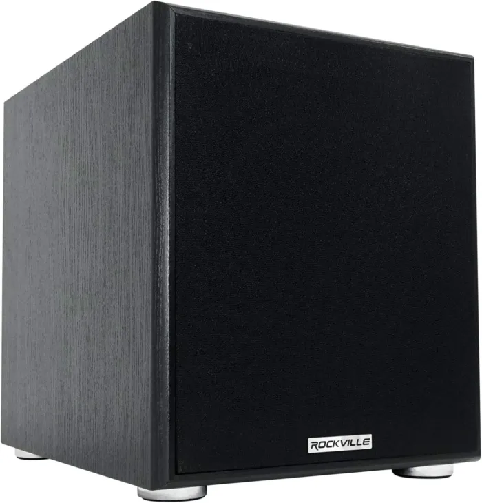 Rockville Rock Shaker 10 Black, 10" Powered Subwoofer, 600W, Deep Bass, Class-D Amp, RCA Inputs, Perfect for Home Theater & Studio - Image 2