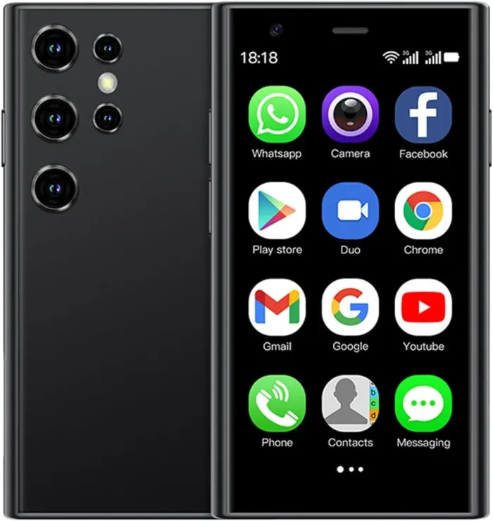 S23 Pro Mini Unlocked Phones, 4G Cell Phone 2G+16GB Smartphone 2.5 Inch Android Quad Core 3000mAh Student Pocket Cell Phone Dual SIM/GPS (Black) - Image 2